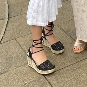 Michael kors lace up wedges